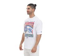 NEW ERA Camiseta de manga corta Oversized York Yankees MLB World Series blanca para hombre, Color blanco., S