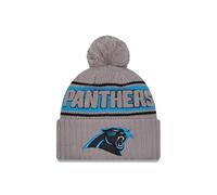 New Era Carolina Panthers NFL 2024 Sideline Sport Knit Gris Gorro con Pompón