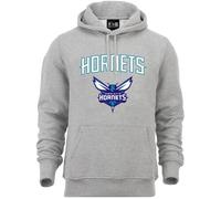New Era Charlotte Hornets Gris Suéter con Capucha Sudadera Hombre