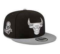 New Era Chicago Bulls 9FIFTY 6X NBA Finals Champions Retro 12 Gorra a presión, ajustable, negro y gris