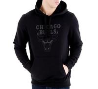 New Era Chicago Bulls All Black Logo Del Equipo Po : Sudadera Suéter NBA Hombre