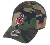 New Era Cleveland Indians Woodland Camo 9Twenty Strapback Cap - One-Size