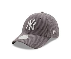 New Era Cord Kappe Major League Baseball York Yankees Basecap Teamlogo Frauencap verstellbar Grau - One-Size
