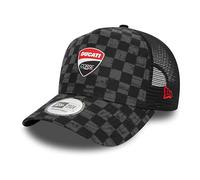New Era - Ducati All Over Print Check Trucker Snapback Cap, Negro , Talla única