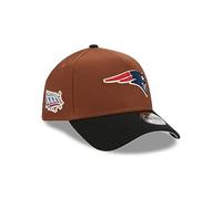 New Era England Patriots NFL Harvest Superbowl XXXVI Brown Black 9Forty A-Frame Snapback Cap - One-Size
