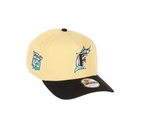 New Era Florida Marlins MLB 25th Anniversary 1993-2015 Sidepatch Cooperstown Vegas Gold Black 9Forty A-Frame Snapback Cap