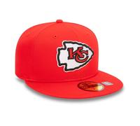 New Era 59Fifty NFL Chiefs Cap Basecap Baseballcap Fitted Flat Brim NFL-Cap Kansas City (7 3/8 (58,7 cm) - Rot)