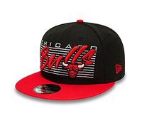 New Era Gorra 9Fifty NBA Properties BullsEra Hombre - Plana de Beisbol Snapback Cap Snapback, con Visera Invierno Otoño Primavera Verano Verano/Invierno - S/M (54-57 cm) Negro-Rojo