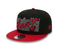 New Era Gorra 9Fifty NBA Properties HeatEra Hombre - Plana de Beisbol Snapback Cap con Visera Verano/Invierno Primavera Verano Otoño Invierno
