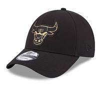 New Era Gorra 9Forty NBA Metallic BullsEra de béisbol Baseball (Talla única - Negro)