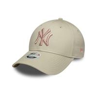 New Era Gorra 9Forty Properties Uni YankeesEra Mujer - Curved Brim Cap de Beisbol Hebilla Metal, con Visera Verano/Invierno Primavera Verano Otoño Invierno - Talla única Beige