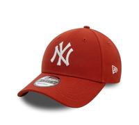 New Era Gorra 9Forty Uni Plain NY YankeesEra Mujer/Hombre - MLB Cap de Beisbol Strapback Hebilla Metal, con Visera Verano/Invierno Primavera Verano Otoño Invierno - Talla única Naranja