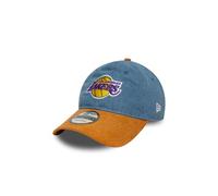 New Era NBA Denim Midi 9Twenty Adjustable Cap LA Lakers Azul Marrón, Talla: Talla única
