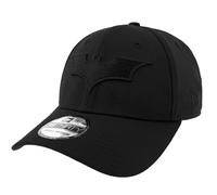 New Era Gorra ajustada 39Thirty con logotipo de Batman Dark Knight Trilogy, negro sobre negro, Negro, M-L