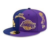 New Era Gorra ajustada 59Fifty - Champs 2020 LA Lakers & Dodgers, morado, 57-58