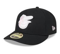 New Era Gorra ajustada Baltimore Orioles 59FIFTY LP de perfil bajo para el Día de la Madre 2024, colección auténtica, gorra, Negro -, 7 3/8