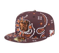 New Era Gorra ajustada para hombre Brown Cleveland Browns Paisley 59FIFTY
