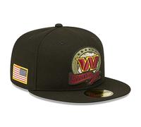 New Era Gorra ajustada para hombre de la NFL 2022 Salute to Service 59FIFTY, Washington Commanders, Negro, 7 1/4
