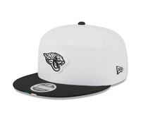 New Era Gorra con cierre trasero 9FIFTY para hombre, color blanco/negro de los Jacksonville Jaguars 2025 NFL Training Camp Split Panel