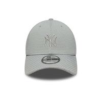 New Era Gorra de béisbol 39Thirty de malla elástica MLB York Yankees para adultos, color gris, talla S/M, gris, M-L