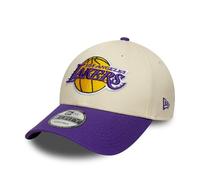 New Era Gorra de béisbol 9Forty de la NBA Los Angeles Lakers para adultos, color beige claro