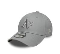 New Era Gorra de béisbol 9Forty Team Outline MLB Oakland Athletics para adultos, color gris