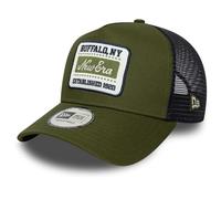 New Era Gorra de béisbol 9Forty Trucker Buffalo New York Patch para adulto, color verde oscuro