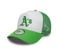 New Era Gorra de béisbol 9Forty Trucker League Essential MLB Oakland Athletics Trucker para adultos, color verde