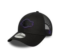 New Era Gorra de béisbol 9Forty Trucker NBA Los Angeles Lakers para adultos, color negro