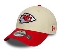 New Era Gorra de béisbol 9Forty Wordmark NFL Kansas City Chiefs para adultos, color beige claro