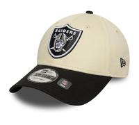 New Era Gorra de béisbol 9Forty Wordmark NFL Las Vegas Raiders para adultos, color beige claro
