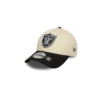 New Era Gorra de béisbol 9Forty Wordmark NFL Las Vegas Raiders para adultos, color beige claro