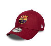 New Era Gorra de béisbol con Logotipo Central del Club de fútbol del Barcelona 2026, Color Rojo Oscuro