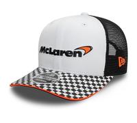 New Era Gorra de béisbol McLaren Racing con visera a cuadros para adultos, color blanco, blanco, S-M