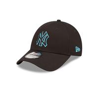 New Era Gorra de béisbol MLB York Yankees Negro neón Gorra Baseball Emblema NY Strapback 9Forty