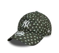 New Era Gorra de béisbol New York Yankees Verde Floral Strapback Visera Curva Sombrero Mujer Chica