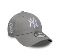 New Era Gorra de béisbol para adultos 9Forty Side Patch MLB New York Yankees, color gris