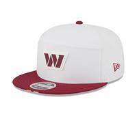 New Era Gorra de béisbol para hombre, color blanco/borgoña Washington Commanders 2025 NFL Training Camp Split Panel 9FIFTY Snapback
