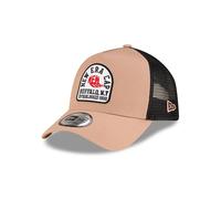New Era Gorra de Camionero Ajustable Bufalo Sombrero Gorra de béisbol Parche Visera Curva Malla Beige Negro