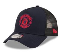 New Era Gorra de Camionero de Malla con Marco A, Color Azul Marino del Manchester United