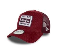 New Era Gorra de Camionero de Pana Cierre Ajustable Sombrero Verano Parche Malla Rojo