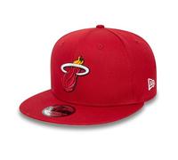 New Era - Gorra de la NBA Miami Heat Rear Logo 9Fifty Snapback, rojo, S-M