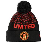 New Era - Gorra Manchester United Berretto con pon pon Nero, Unisex, BLACK, OSFM