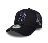 New Era Gorra MLB Adjustable Yankees TruckerEra Mujer/Hombre - de Malla Beisbol Camionero Snapback, con Visera, Forro, Forro Verano/Invierno Primavera Verano Otoño Invierno - Talla única Azul Oscuro