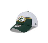 New Era Gorra NFL Green Bay Packers oficial 2023 Sideline 39THIRTY Stretch Fit, verde y blanco, S-M