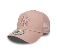 New Era Gorra Outline EF NY Yankees TruckerEra Mujer - Curved Brim Cap de Beisbol Camionero Snapback, con Visera, Visera Verano/Invierno Primavera Verano Otoño Invierno - Talla única Rosado