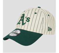New Era MLB 9TWENTY Pinstripe Gorra Oakland Athletics beige/verde