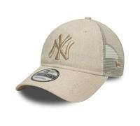 New Era Gorra Trucker 9Twenty Linen YankeesEra Mujer/Hombre/Strapback - Curved Brim Cap de Beisbol Camionero Hebilla Metal, con Visera, Visera Primavera/Verano Verano - Talla única Beige Claro