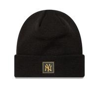 Gorro New Era New York Yankees Metallic Badge Cuff Knit Negro Unico