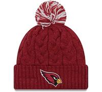 New Era Gorro de punto acogedor oficial de la NFL para mujer, rojo, (Arizona Cardinals Red), Talla única
